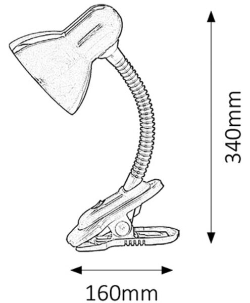 Rabalux 4257 - Λάμπα με κλιπ DENNIS 1xE27/40W/230V
