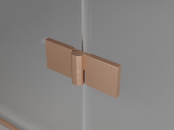 Mexen Mist-F Διπλή πτυσσόμενη καμπίνα ντους 80 x 80 cm, διάφανη, βουρτσισμένος