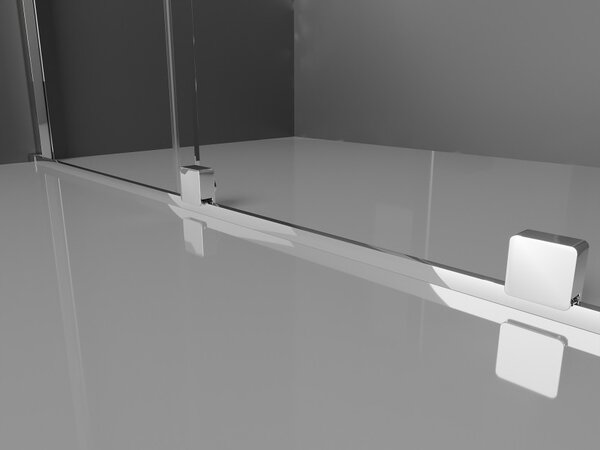 Mexen Velar Δίδυμη καμπίνα ντους συρόμενη 90 x 80 cm, διαφανής, χρώμιο