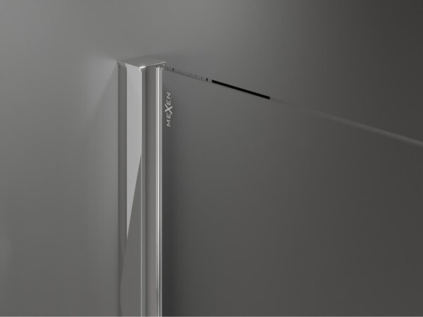 Mexen Velar Δίδυμη καμπίνα ντους συρόμενη 90 x 80 cm, διαφανής, χρώμιο