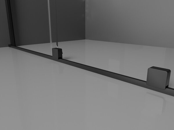 Mexen Velar L Διπλή συρόμενη καμπίνα ντους 100 x 90 cm, διάφανη, μαύρη