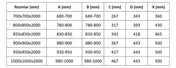 Mexen Exo τετράγωνη συρόμενη καμπίνα ντους 80 x 80 cm, διαφανής, μαύρη