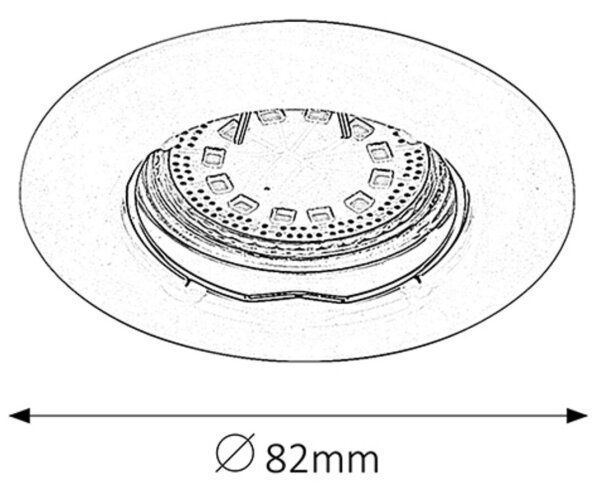 Rabalux 1047 - ΣΕΤ 3xLED Χωνευτό φωτιστικό LITE 3xGU10-LED/3W/230V