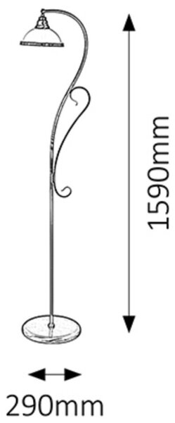 Rabalux 2758 - επιδαπέδια λάμπα ELISETT 1xE27/60W/230V