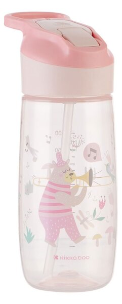 Παγούρι 450ml Με Καλαμάκι Kikka Boo Music Fest Clear Pink