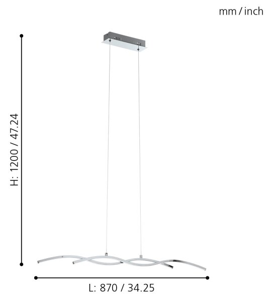 Eglo 96103 - Πολύφωτο LED LASANA 2 2xLED/9W/230V