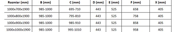 Mexen Omega συρόμενη ντουζιέρα 100 x 80 εκ., διαφανής, χρώμιο - 825-100-080-01-00