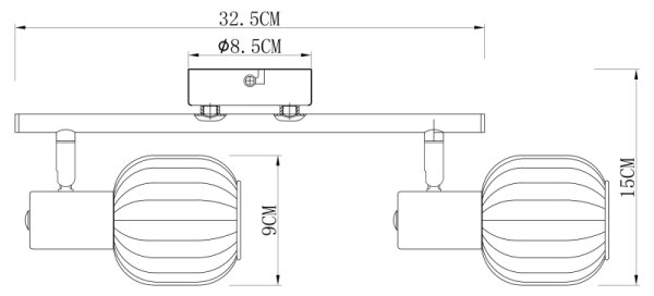 Globo 54801-2 - Φωτιστικό σποτ AKIN 2xE14/40W/230V