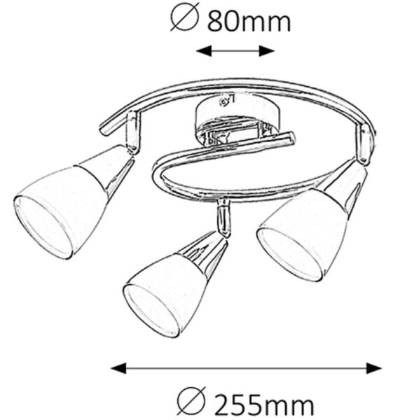 Rabalux 6769 - Φωτιστικό σποτ NICOLETTE 3xE14/40W/230V