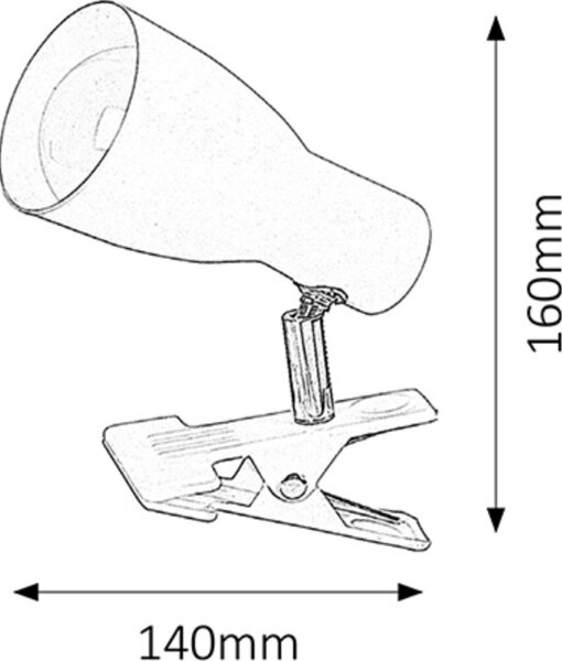 Rabalux 6026 - Φωτιστικό σποτ με κλιπ EBONY 1xE27/20W/230V