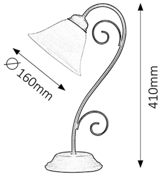 Rabalux 7812 - Επιτραπέζια λάμπα ATHEN 1xE14/40W/230V