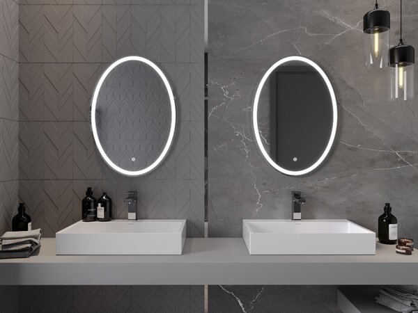 Mexen Elz φωτιζόμενος καθρέπτης μπάνιου 50 x 70 cm, LED 6000K, αντιθαμβωτικό