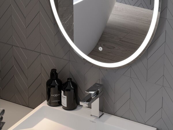 Mexen Elz φωτιζόμενος καθρέφτης μπάνιου 60 x 80 cm, LED 6000K, αντιθαμβωτικός