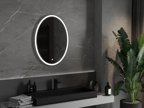 Mexen Elz φωτιζόμενος καθρέφτης μπάνιου 60 x 80 cm, LED 6000K, αντιθαμβωτικός
