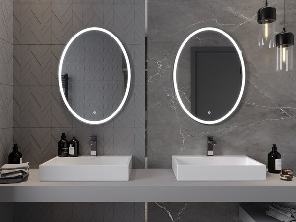 Mexen Elz φωτιζόμενος καθρέφτης μπάνιου 60 x 80 cm, LED 6000K, αντιθαμβωτικός