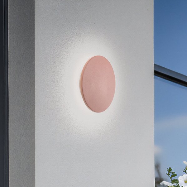 Nowodvorski Lighting LED φωτιστικό τοίχου Aria M, κεραμιδί, αλουμίνιο, Ø 18 cm, Κόκκινο, Αλουμίνιο