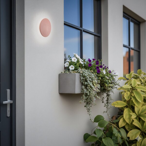 Nowodvorski Lighting LED φωτιστικό τοίχου Aria M, κεραμιδί, αλουμίνιο, Ø 18 cm, Κόκκινο, Αλουμίνιο