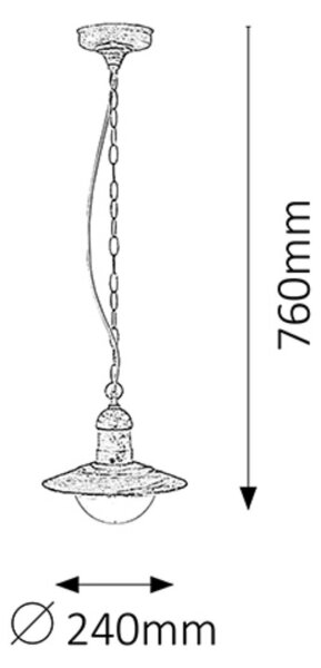 Rabalux 8740 - Κρεμαστό φως εξωτερικού χώρου OSLO 1xE27/60W IP44