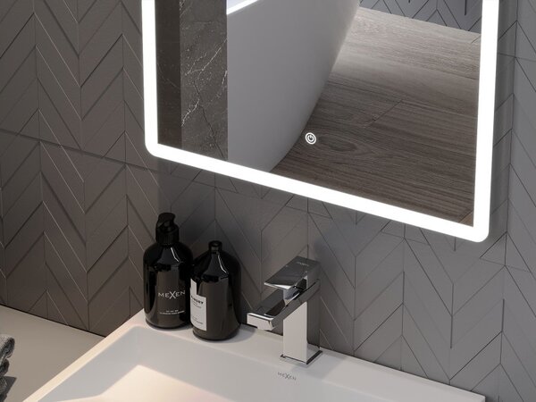 Mexen Navia καθρέφτης μπάνιου με φωτισμό 80 x 60 cm, LED 6000K, αντιθαμβωτικός