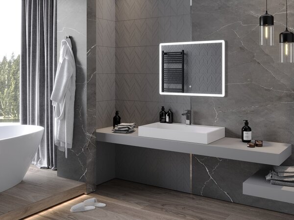 Mexen Navia καθρέφτης μπάνιου με φωτισμό 80 x 60 cm, LED 6000K, αντιθαμβωτικός