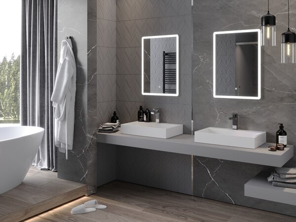 Mexen Navia φωτιζόμενος καθρέφτης μπάνιου 50 x 70 cm, LED 6000K, αντιθαμβωτικός