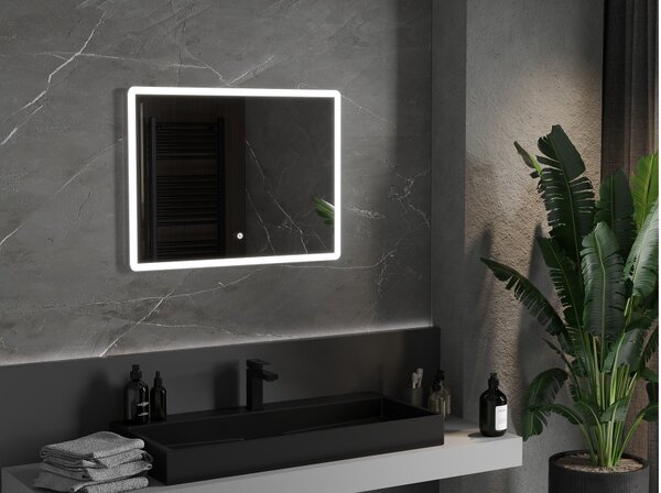 Mexen Navia καθρέφτης μπάνιου με φωτισμό 80 x 60 cm, LED 6000K, αντιθαμβωτικός