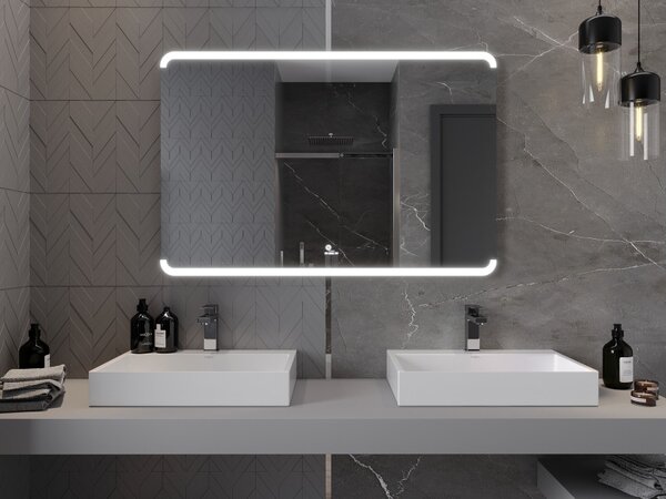Mexen Nida φωτιζόμενος καθρέφτης μπάνιου 120 x 80 cm, LED 6000K, αντιθαμβωτικός
