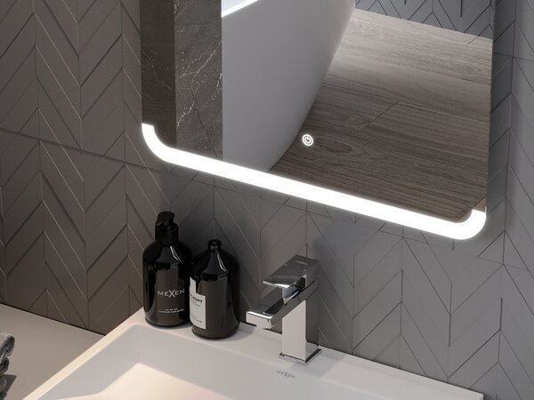 Mexen Nida φωτιζόμενος καθρέφτης μπάνιου 120 x 80 cm, LED 6000K, αντιθαμβωτικός