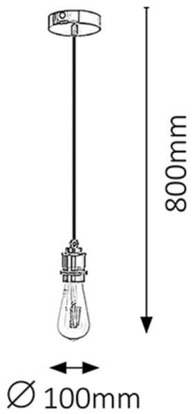 Rabalux 1417 - Κρεμαστό φως FIXY E27/40W μπρονζέ