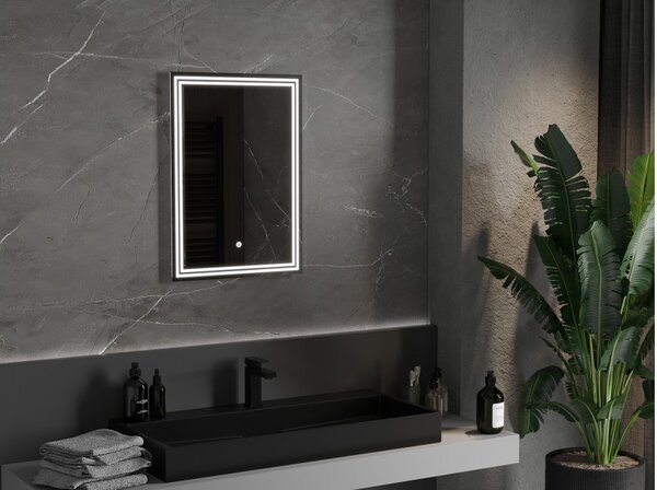Mexen Taco φωτιζόμενος καθρέφτης μπάνιου 50 x 70 cm, LED 6000K, κατά της υγρασίας