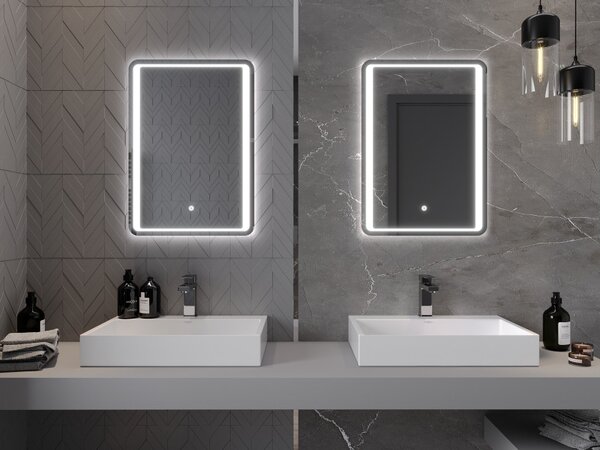 Mexen Zusa καθρέφτης μπάνιου με φωτισμό 50 x 70 cm, LED 6000K, αντιθαμβωτικός