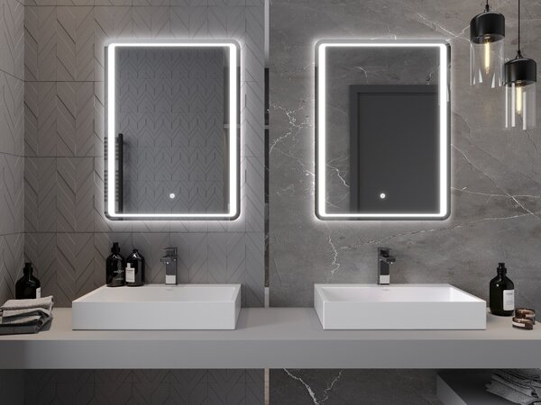 Mexen Zusa καθρέφτης μπάνιου με φωτισμό 60 x 80 cm, LED 6000K, αντιθαμβωτικός
