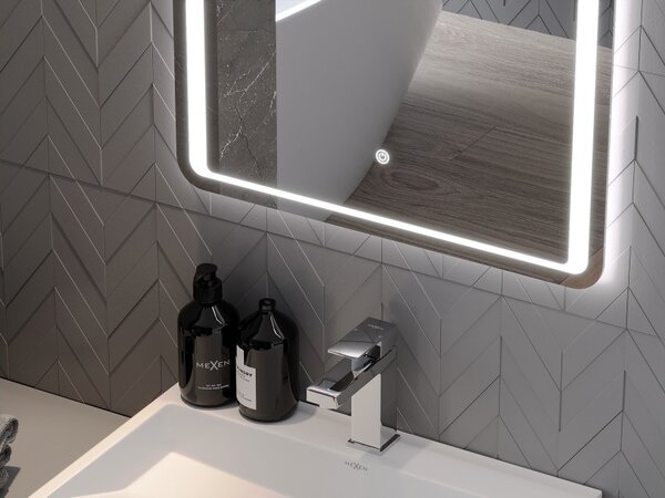 Mexen Zusa καθρέφτης μπάνιου με φωτισμό 80 x 60 εκ, LED 6000K, αντιθάμβωση