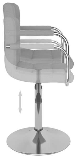 VidaXL Καρέκλα Τραπεζαρίας Ανοιχτό Γκρι Υφασμάτινη
