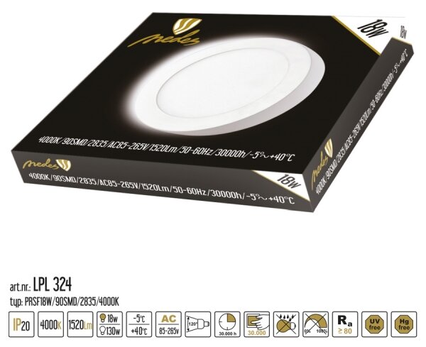 Φωτιστικό οροφής LED LED/18W/230V 4000K διάμετρος 22,5 cm