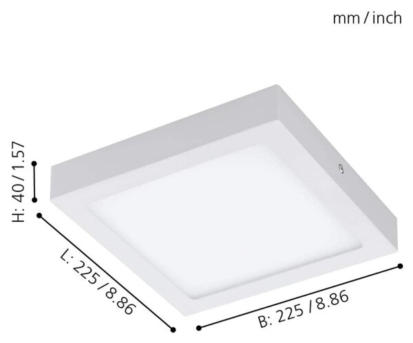 Eglo 96672 - Φωτιστικό οροφής dimmer LED RGB FUEVA-C LED/15,6W/230V ΒΤ