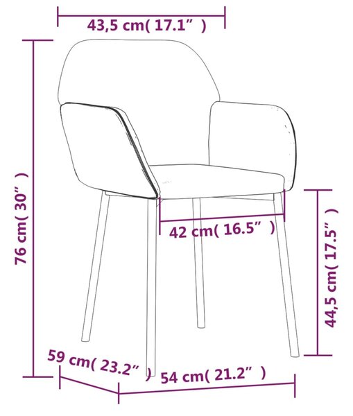 VidaXL Καρέκλες Τραπεζαρίας 2 τεμ. Κρεμ Βελούδινες