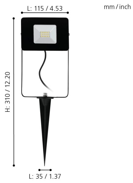 Eglo 97471 - Προβολέας LED FAEDO 4 LED/10W/230V IP44