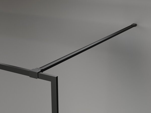 Mexen Kioto-XF Καμπίνα ντους Walk-in με πλαίσιο 110 x 202 cm, γραφίτης 10 mm, μαύρο