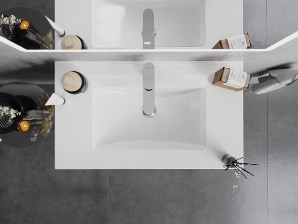 Mexen Atena νιπτήρας εντοιχισμένος σε πάγκο 80 x 46 cm, λευκός - 25018000
