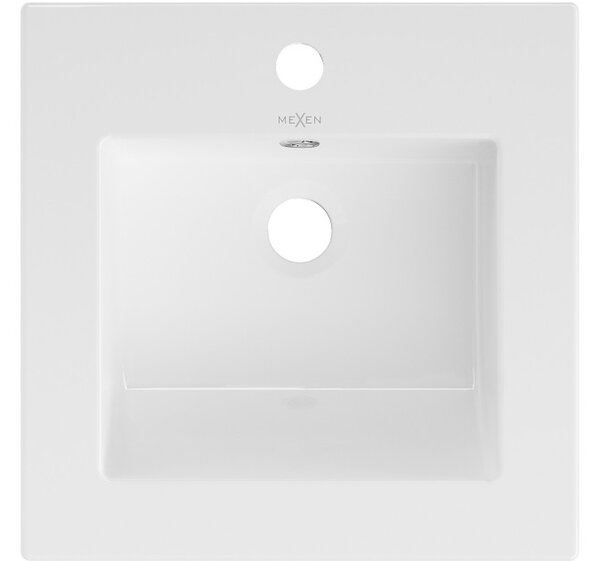 Mexen Atena νιπτήρας ενσωματωμένος σε επιφάνεια 41 x 41 cm, λευκός - 25014100