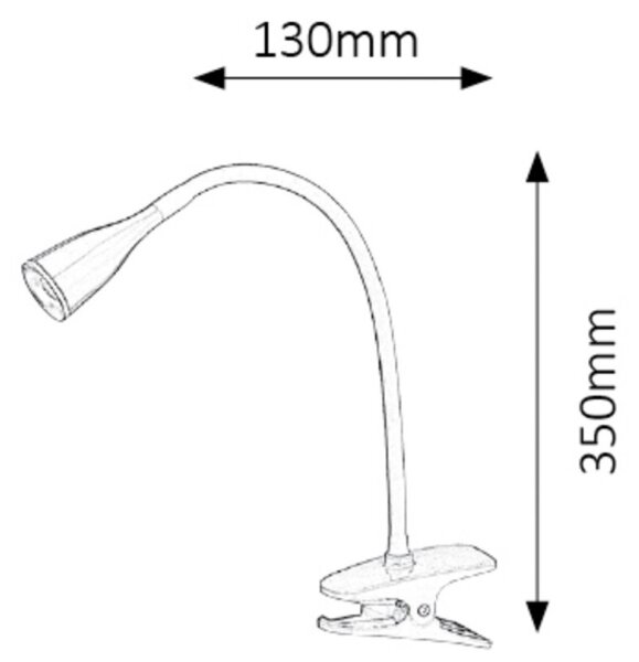 Rabalux 4197 - Επιτραπέζια λάμπα LED με κλιπ JEFF 1xLED/4,5W/230V μαύρο