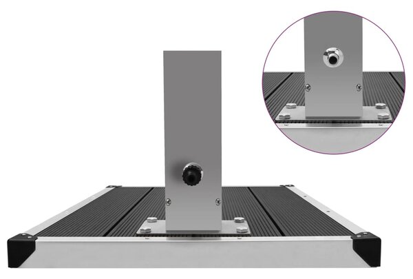 VidaXL Ντουζιέρα με Βάση Εξωτερικού Χώρου από WPC / Ανοξείδωτο Ατσάλι
