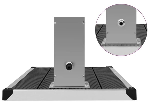 VidaXL Ντουζιέρα με Βάση Εξωτερικού Χώρου από WPC / Ανοξείδωτο Ατσάλι