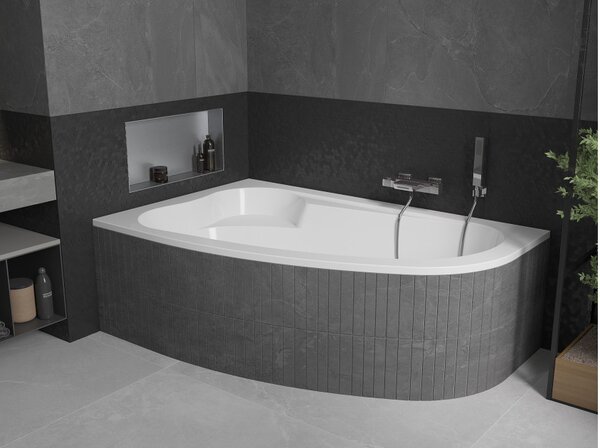 Mexen Westa Μπανιέρα γωνιακή αριστερή 160 x 100 cm, λευκή - 560116010001
