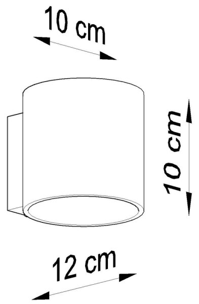 Sollux SL.0049 - Φωτιστικό τοίχου ORBIS 1 1xG9/40W/230V γκρι