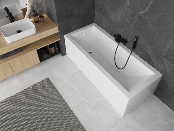 Mexen Cubik ορθογώνια μπανιέρα 120 x 70 cm με επένδυση, λευκή - 55031207000X