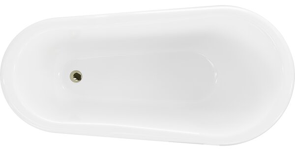 Mexen Retro μπανιέρα ελεύθερης τοποθέτησης 150 x 73 cm, λευκή, χρυσά πόδια