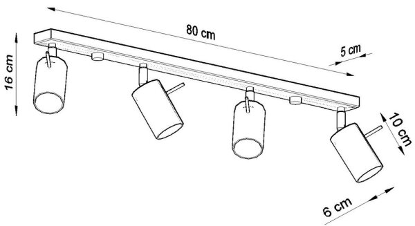 Sollux SL.0331 - Φωτιστικό σποτ RING 4L 4xGU10/10W/230V λευκό