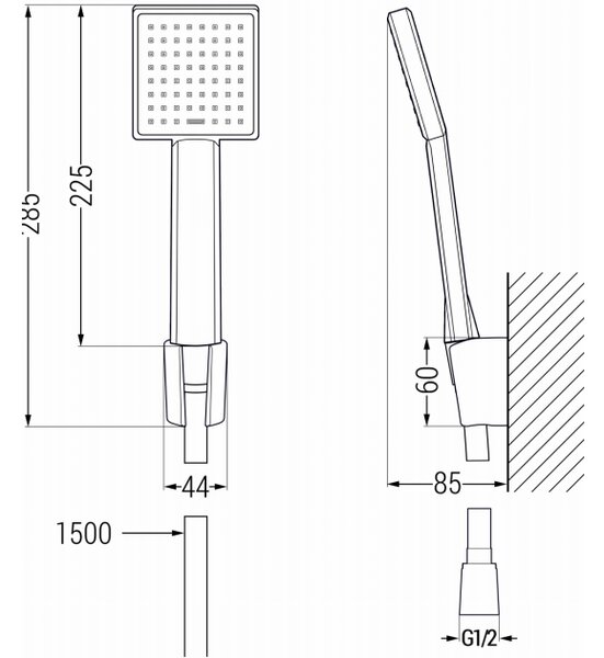 Mexen R-45 σετ ντους σημειακό, χρυσό - 785455052-50